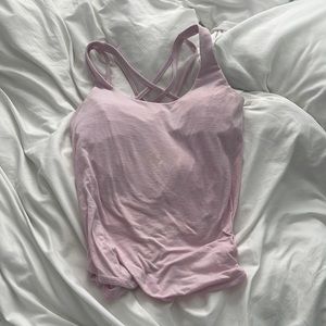 lululemon pink tank Open back